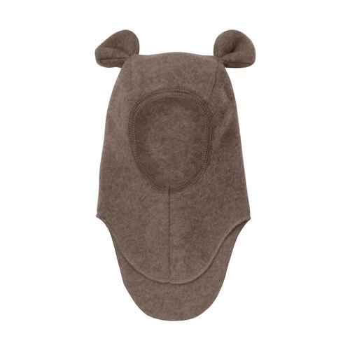 Se Huttelihut Balaclava I Uldfleece Med Ører Brown Melange  Brown Melange 52 cm  Brun  52 cm  Unisex ved Babyshop