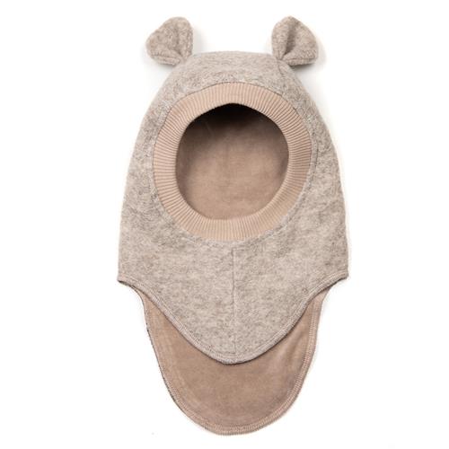 Huttelihut Balaclava I Uld Med Ører Camel Melange  Camel Melange 50 cm  Brun  50 cm  Unisex