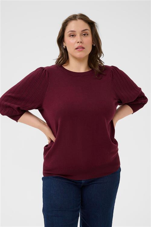KAFFE CURVE Pullover 'Loni '  bordeaux