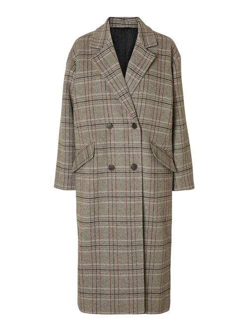 SELECTED Overgangsfrakke 'SLFHarper'  mørkebeige / brun / vinrød / sort
