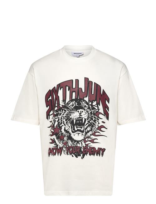 Se Vintage Tiger Print Ss Tshirt SIXTH JUNE White ved Booztlet