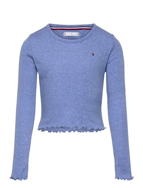 Slub Knit Top Ls Tommy Hilfiger Blue