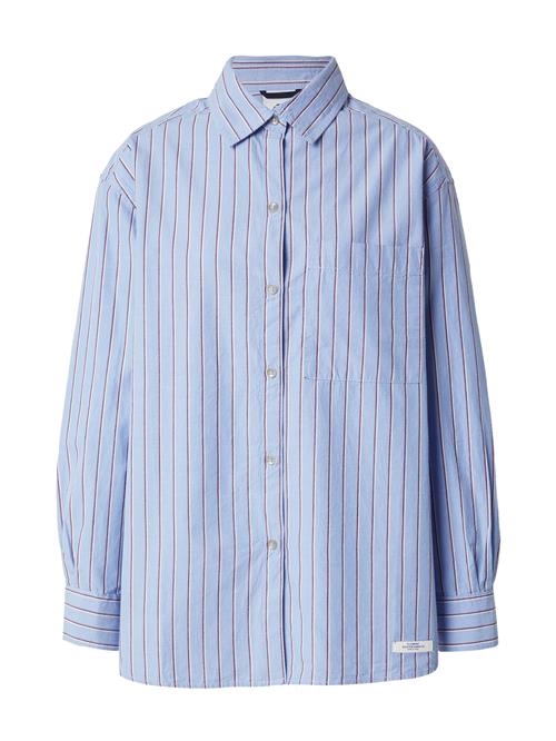 ELEMENT Bluse 'ASPAN'  lyseblå / vinrød / offwhite