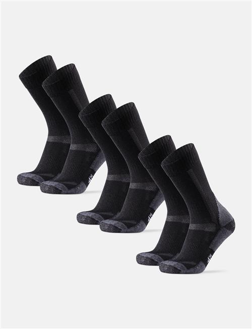 Classic Merino Wool Hiking Socks 3 Pack Danish Endurance Black