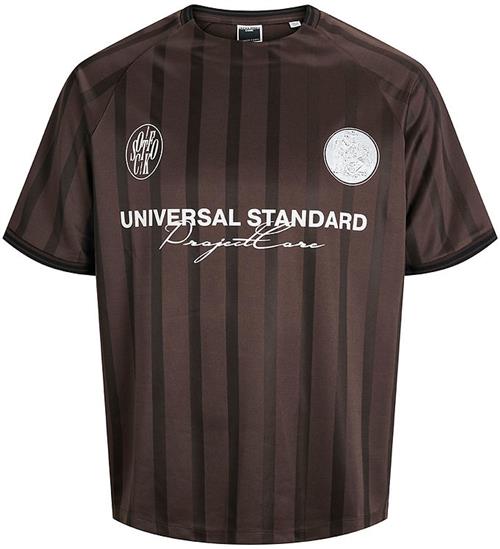 Jack & Jones T-shirt - JcoCover Retro Football - Seal Brown