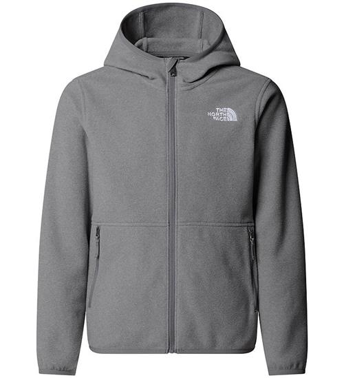 Se The North Face Fleecejakke - Glacier FZ - Mid Grey Heather ved KidsWorld