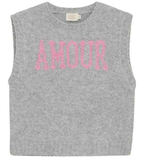 Creamie Vest - Strik - Slipover - Light Grey Melange