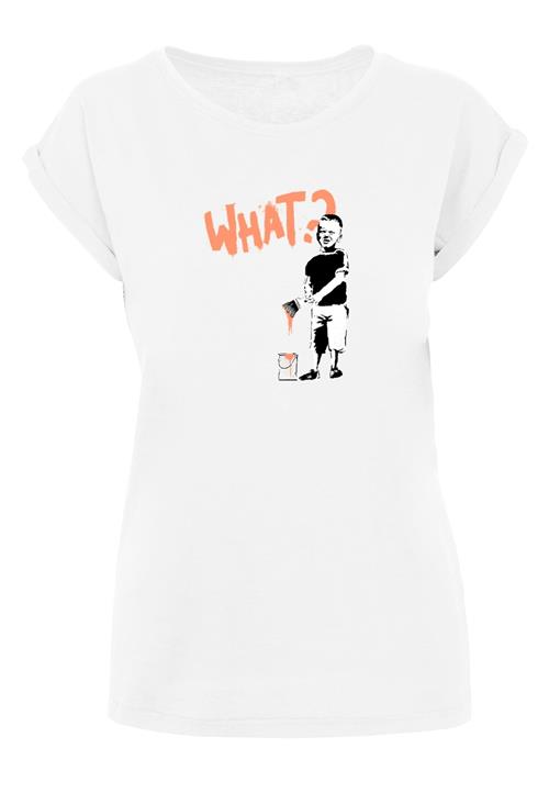 Merchcode Shirts 'What'  orange / sort / hvid