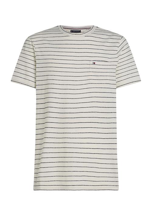 Cotton Linen Stripe Tee Tommy Hilfiger Cream