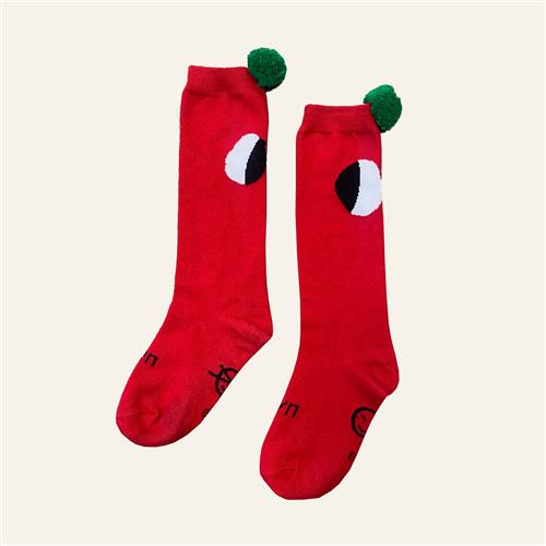 Wynken Pom Pom Sokker Ladybird Red  Ladybird Red 27/30EU  Rød  27-30 EU  Unisex