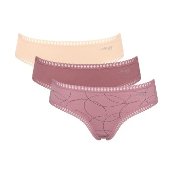 Sloggi Trusser 3P GO Crush Hipster Briefs Flerfarvet bomuld Small Dame