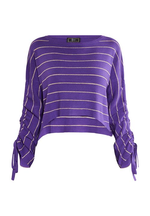 faina Pullover  guld / mørkelilla