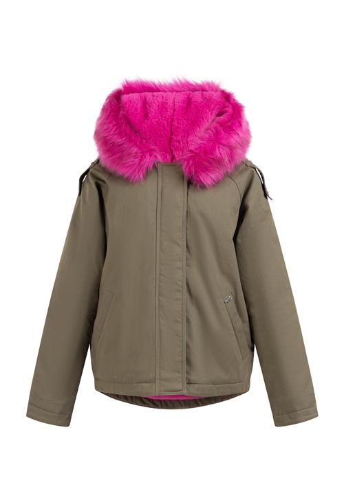 MYMO Vinterjakke  oliven / pink