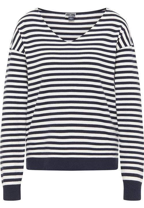 DreiMaster Maritim Pullover 'Takelage'  marin / uldhvid
