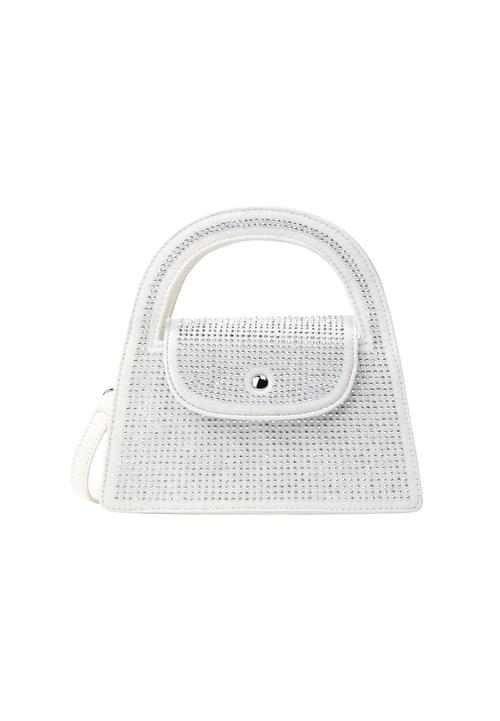 faina Håndtaske  sølv / hvid
