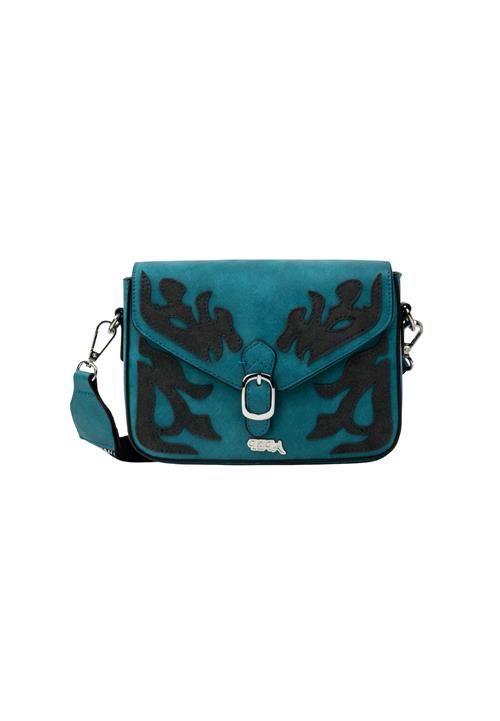 IZIA Skuldertaske  aqua / sort / hvid