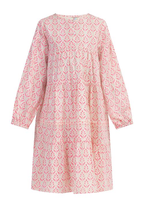 IZIA Kjole  neonpink / hvid