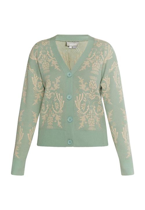 Usha Cardigan  creme / grøn