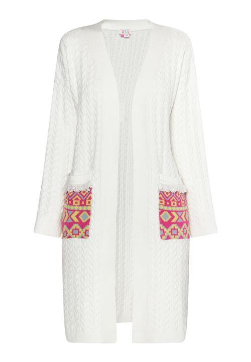 IZIA Cardigan  grøn / rød / hvid