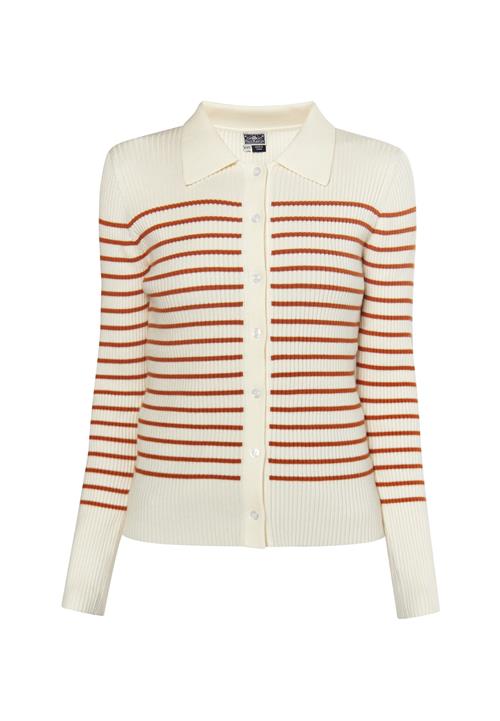 DreiMaster Maritim Cardigan 'Boundry'  rustrød / uldhvid
