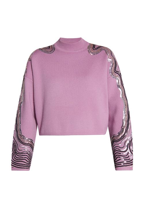 faina Pullover 'Nelice'  sølvgrå / lilla / sort