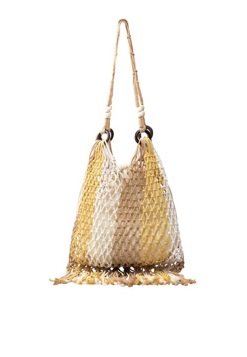 IZIA Shopper  lysebrun / gul / hvid