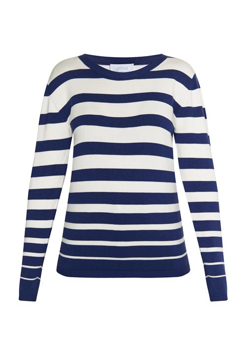 usha BLUE LABEL Pullover 'Fenia'  mørkeblå / hvid