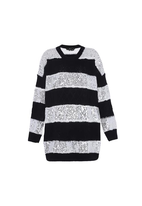 faina Pullover  sort / sølv / hvid