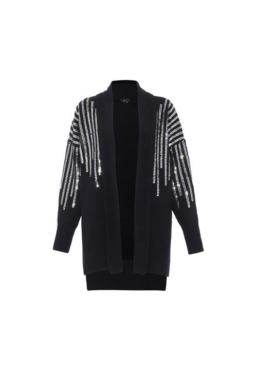 faina Cardigan  sølvgrå / sort