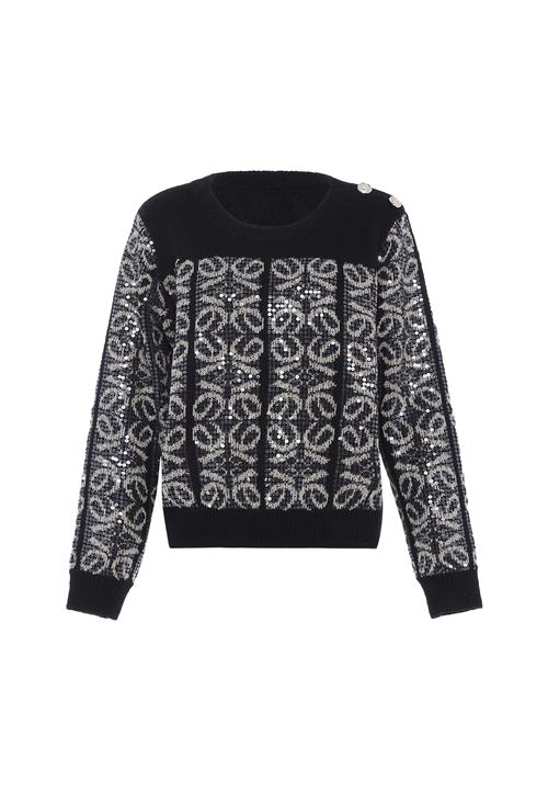 faina Pullover  sort / offwhite