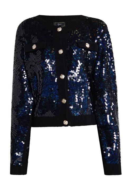 faina Cardigan 'Minya'  koboltblåt / sort