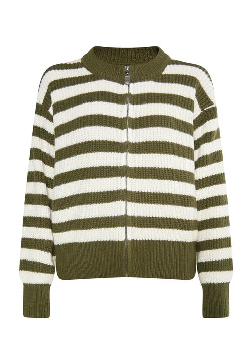 DreiMaster Vintage Cardigan 'Imane'  oliven / uldhvid