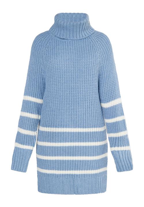 usha BLUE LABEL Strikkjole 'Fenia'  lyseblå / hvid