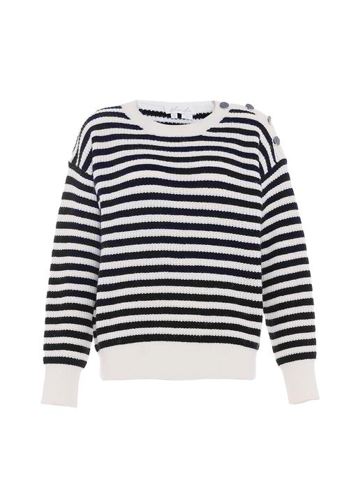 BLONDA Pullover  sort / hvid