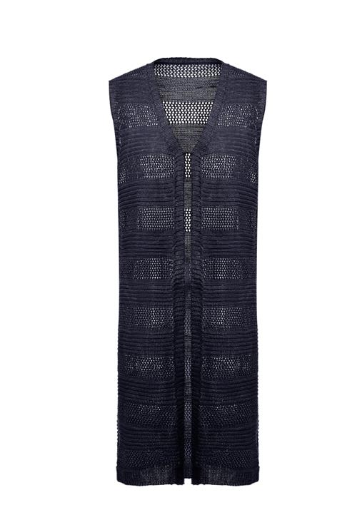 BLONDA Strikvest  marin / mørkeblå