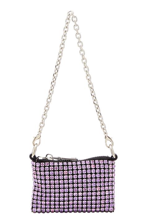 faina Skuldertaske  pink / sort / sølv