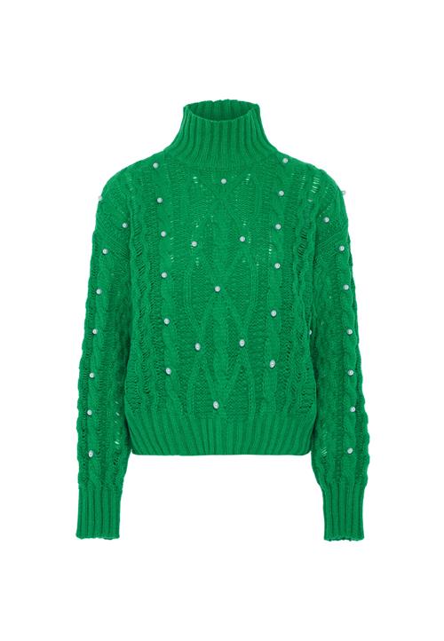 faina Pullover  grøn / perlehvid