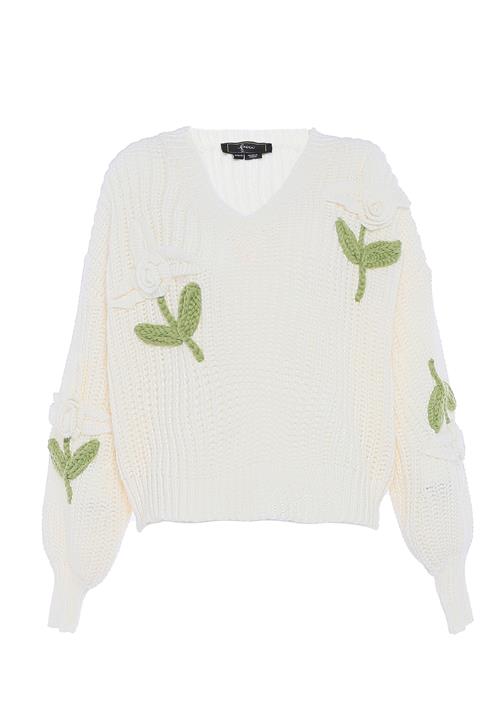 faina Pullover  æble / naturhvid