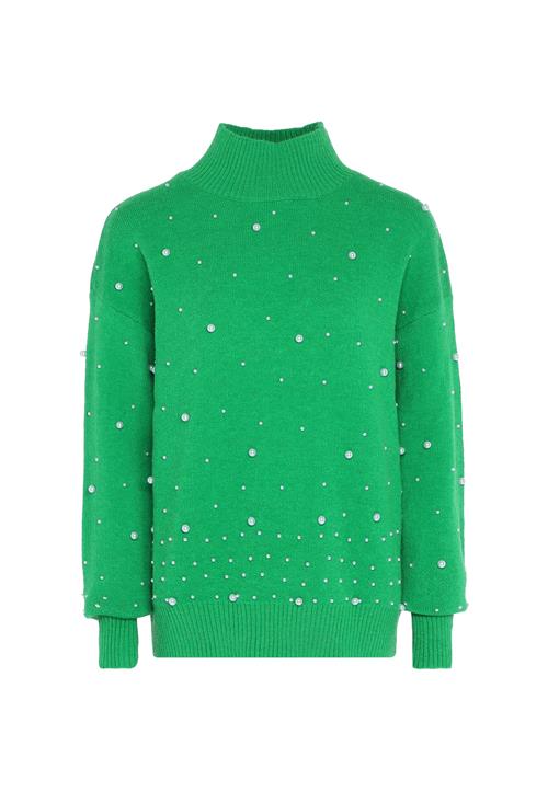 faina Pullover  græsgrøn / perlehvid