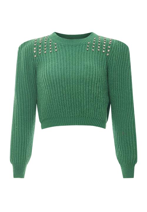 faina Pullover  grøn / transparent