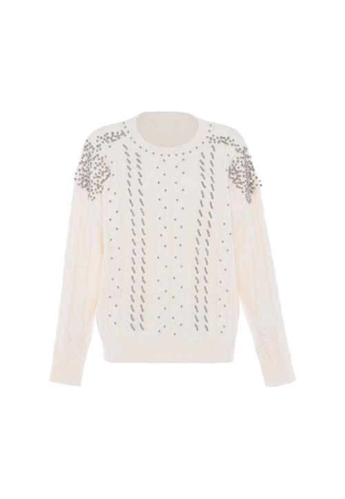Se faina Pullover  sølv / uldhvid ved About You