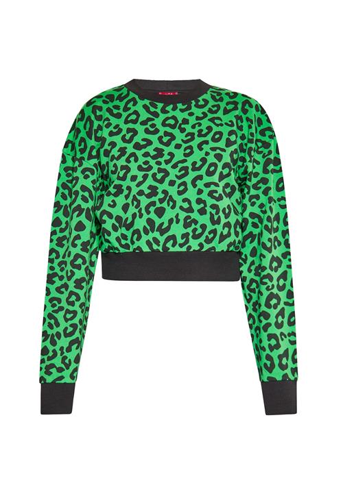 swirly Sweatshirt  græsgrøn / sort