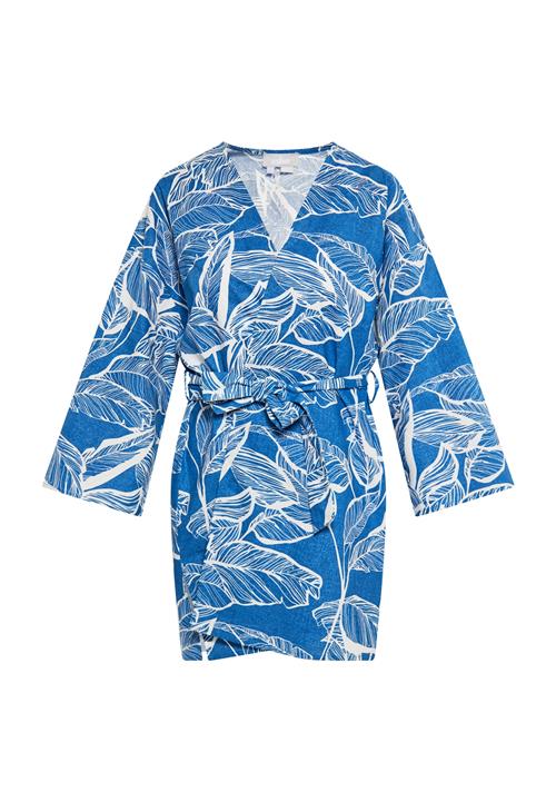 Usha Kimono  blå / hvid