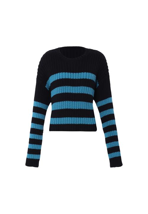 Se MYMO Pullover  lyseblå / sort ved About You
