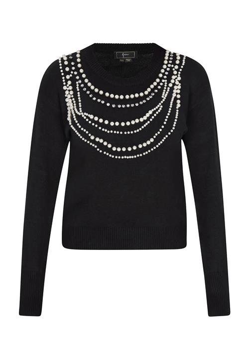 faina Pullover  sort / sølv / perlehvid