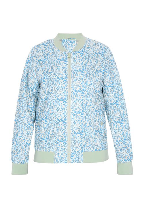 swirly Overgangsjakke  lyseblå / pastelgrøn / hvid