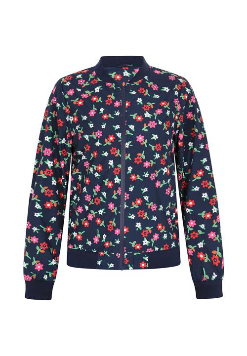 swirly Overgangsjakke  navy / gran / mørk pink / cranberry