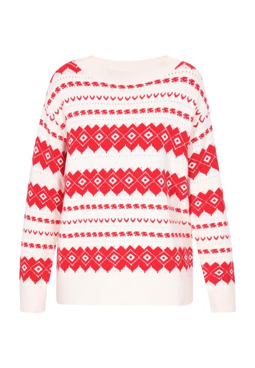 swirly Pullover  blodrød / hvid