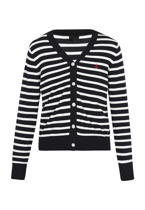 DreiMaster Vintage Cardigan 'Classic Look'  navy / cranberry / offwhite