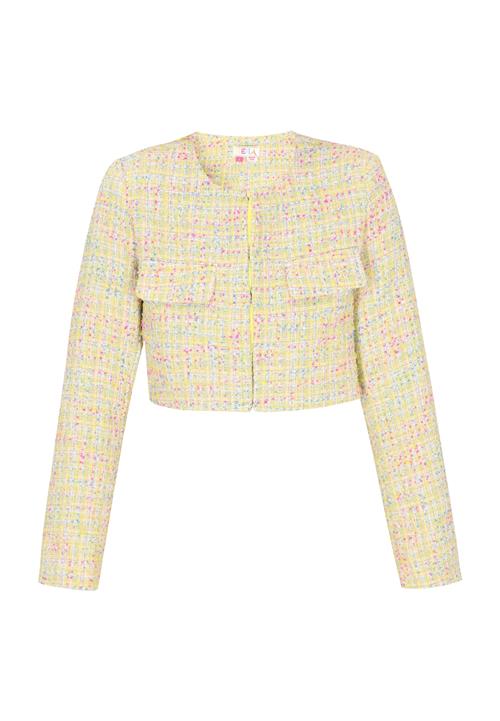Se IZIA Blazer 'Fashion Look'  grøn / lime / pink / hvid ved About You